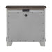 River Place 3 Drawer Nightstand with Charging Station in Riverstone White and Tobacco image