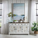 River Place Accent Server in Riverstone White & Tobacco image