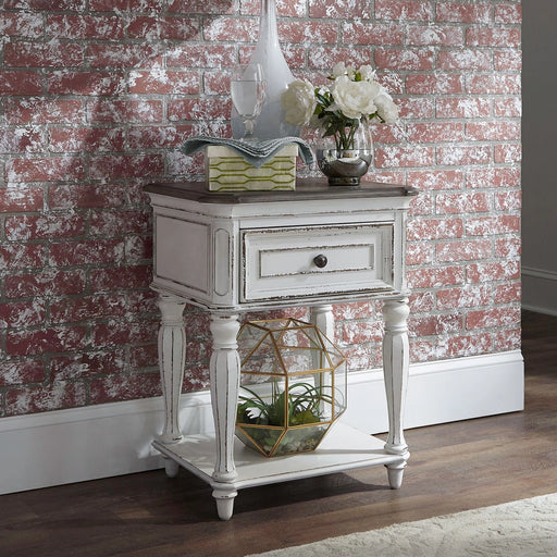 Magnolia Manor Leg Nightstand in Antique White image