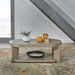 Affinity Oval Cocktail Table in Dusty Taupe with Concrete Top image