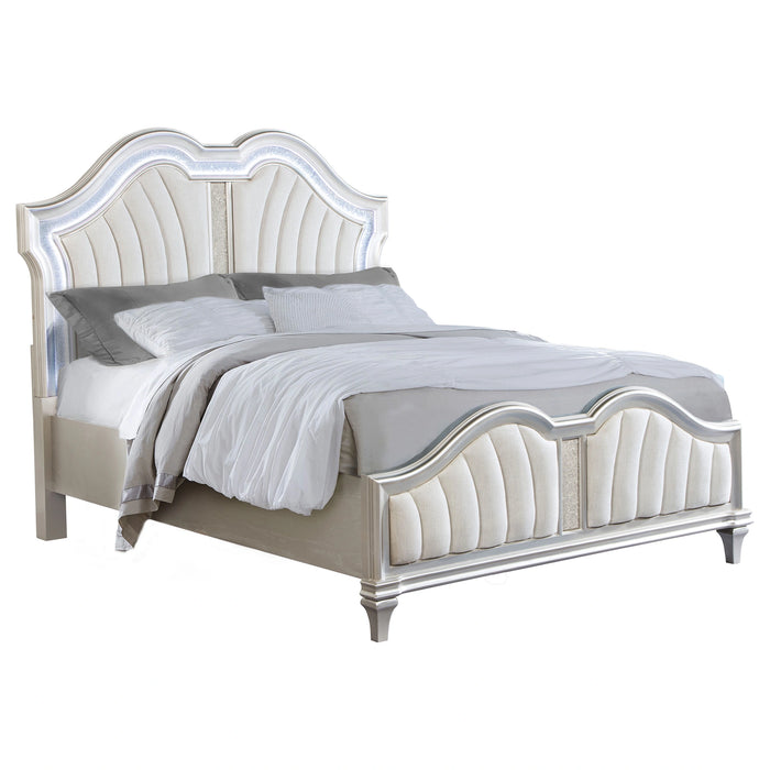 Evangeline Panel Bed with LED Lighting
