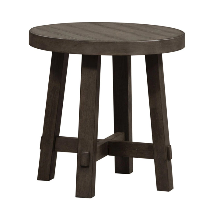 Modern Farmhouse Splay Leg Round End Table image