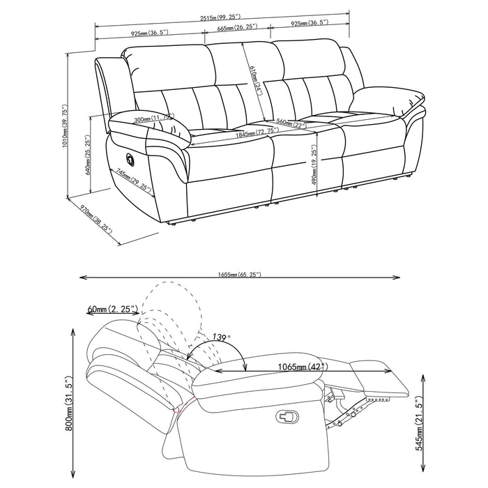 Bahrain Reclining Sofa