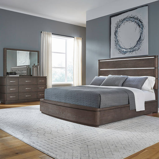 Cascade Falls King Panel Bed, Dresser & Mirror image