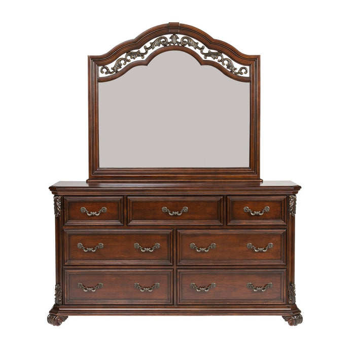 Messina Estates Poster Bed, Dresser & Mirror, Chest image