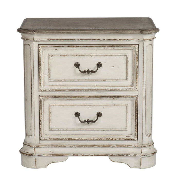 Magnolia Manor Two Drawer Nightstand in Antique White image
