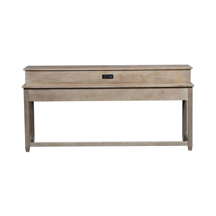 Parkland Falls Console Bar Table in Weathered Taupe image