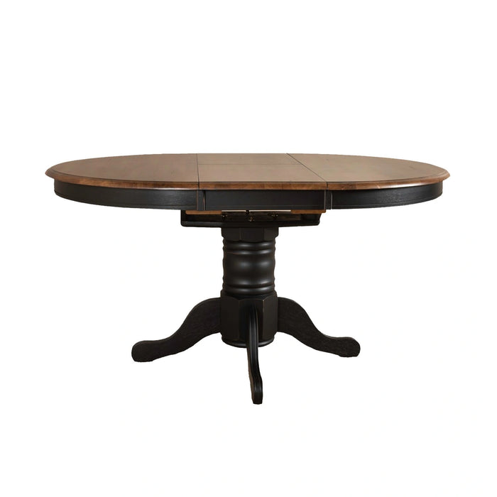 Carolina Crossing Pedestal Table Set- Black image