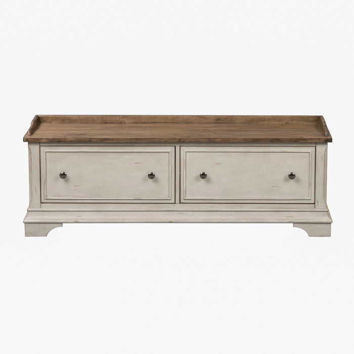 Morgan Creek Storage Hall Bench in Antique White image