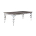 River Place Rectangular Leg Table in Riverstone White & Tobacco image