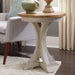 Farmhouse Reimagined Round Chair Side Table in Antique White image