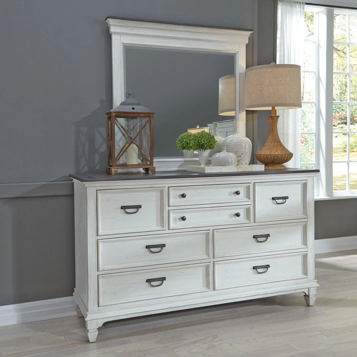 Allyson Park King California Panel Bed, Dresser & Mirror image