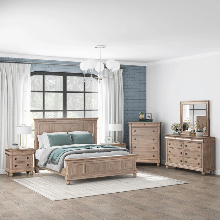 Rustic Traditions California Panel Bed, Dresser & Mirror, Chest, Night Stand image