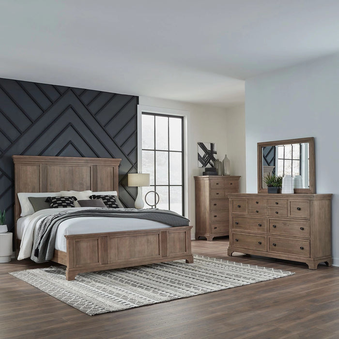 Haven Hills King Panel Bed, Dresser & Mirror, Chest image