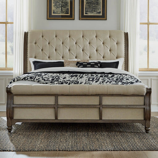Americana Farmhouse Queen Sleigh Bed image