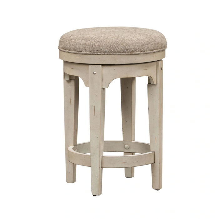Morgan Creek Console Swivel Stool in Antique White image