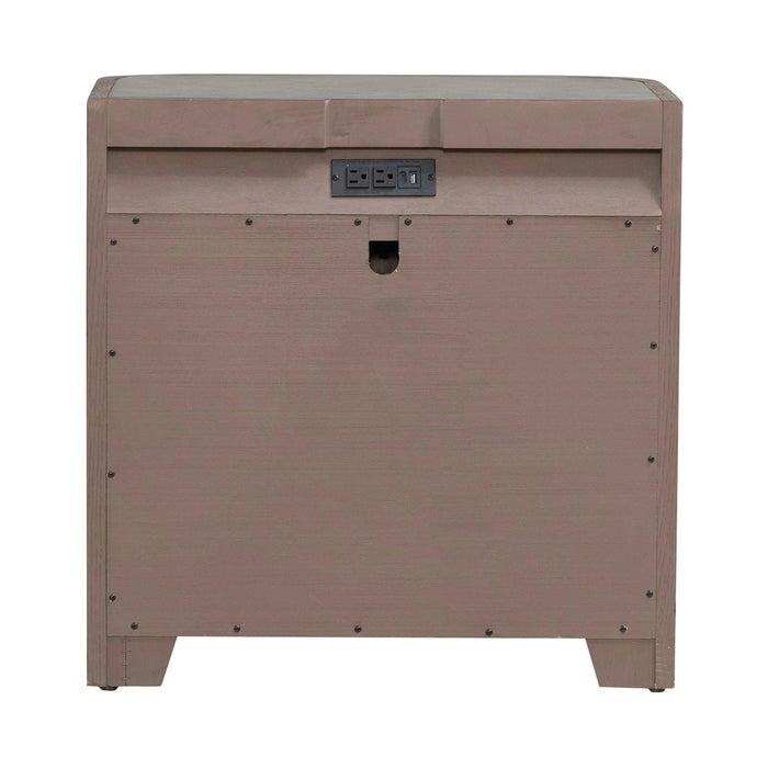 South Bend Nightstand w/ Charging Station in Burnished Clay image