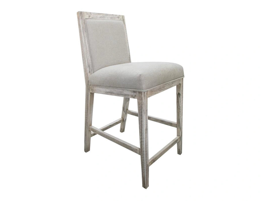 Sahara 24" Uph. Barstool, white finish