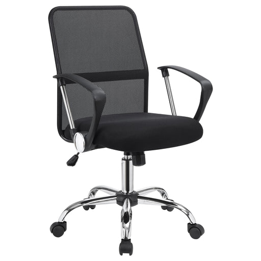 Gerta Office Chair with Mesh Backrest Black and Chrome image