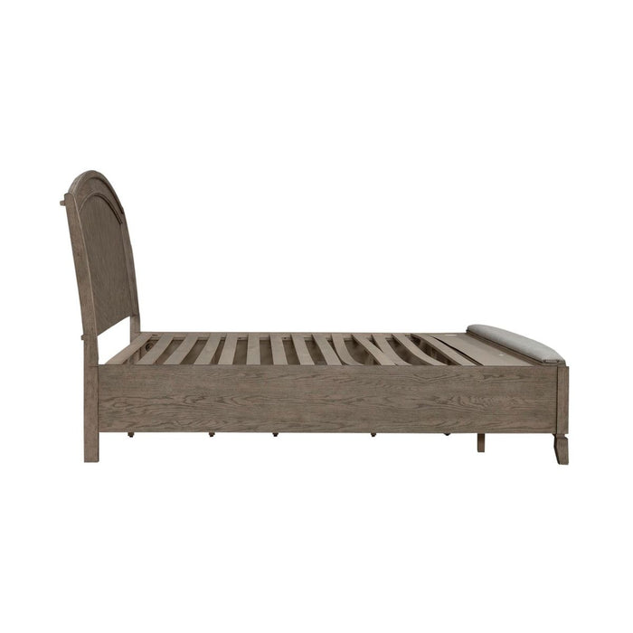 Liberty Furniture Avalon King Panel Storage Bed in Burnished Beige