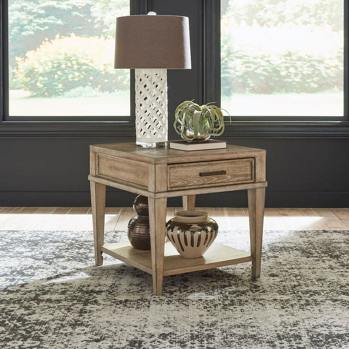 Liberty Furniture Devonshire End Table in Weathered Sandstone