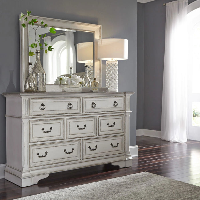 Abbey Park King California Panel Bed, Dresser & Mirror, Chest, Night Stand image