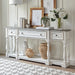 Magnolia Manor 72 Inch Hall Console Table in Antique White Base w/ Weathered Bark Tops image
