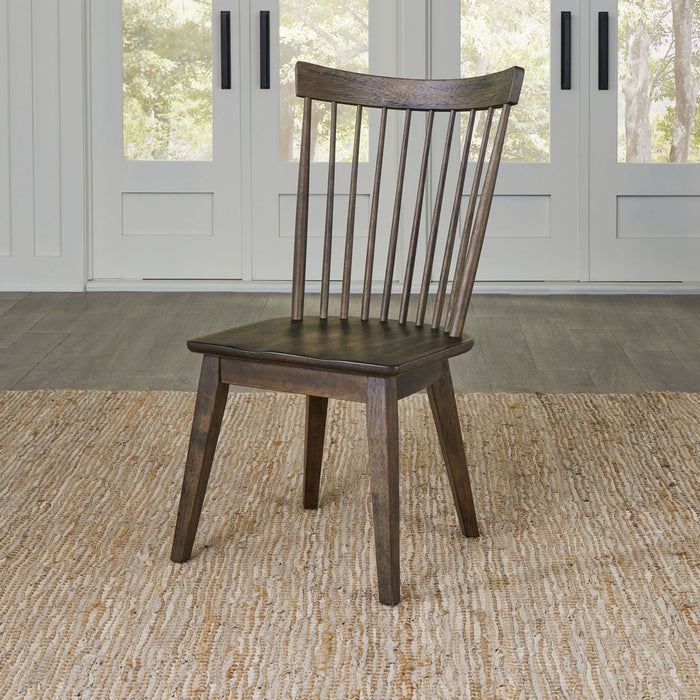 Liberty Furniture Midland Falls Spindle Back Side Chair (RTA) (Set of 2) in Rustic Brown image