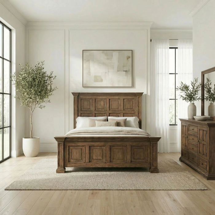 Big Valley Panel Bed, Dresser & Mirror image