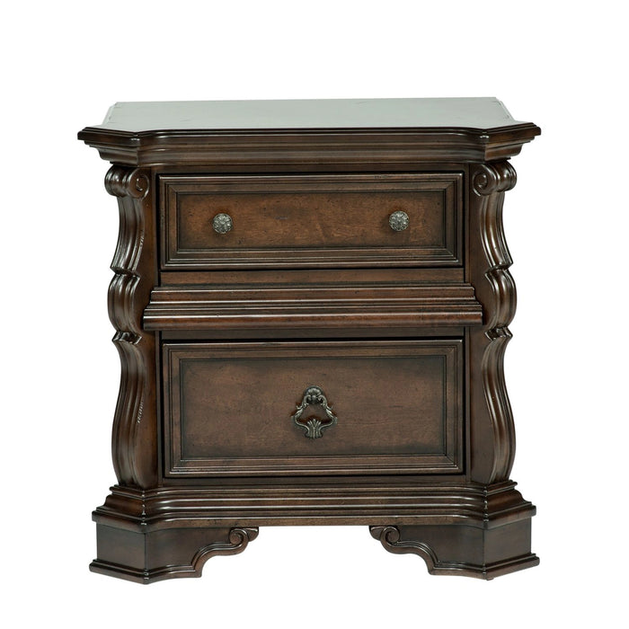 Arbor Place Sleigh Bed, Dresser & Mirror, Night Stand image