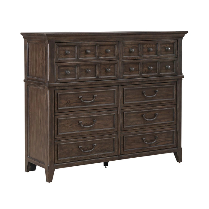 Paradise Valley 10 Drawer Chesser in Saddle Brown image