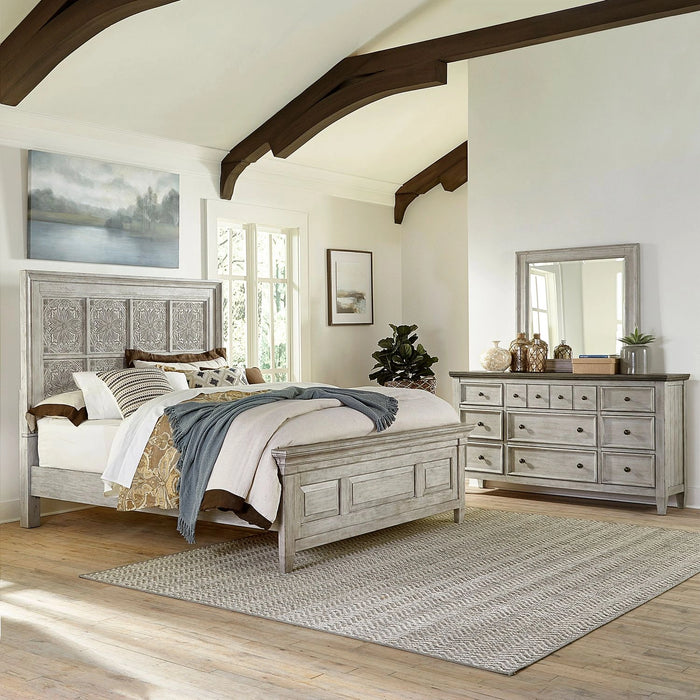 Heartland King Opt Panel Bed, Dresser & Mirror image