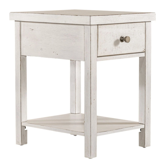 Modern Farmhouse Drawer Chair Side Table image