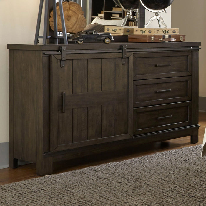 Thornwood Hills Barn Door Dresser in Rock Beaten Gray image