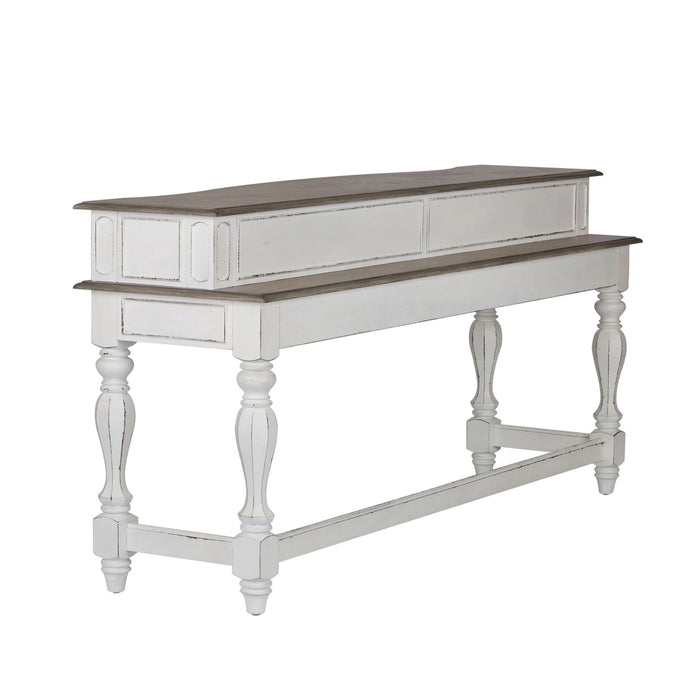 Magnolia Manor Console Bar Table in Antique White image
