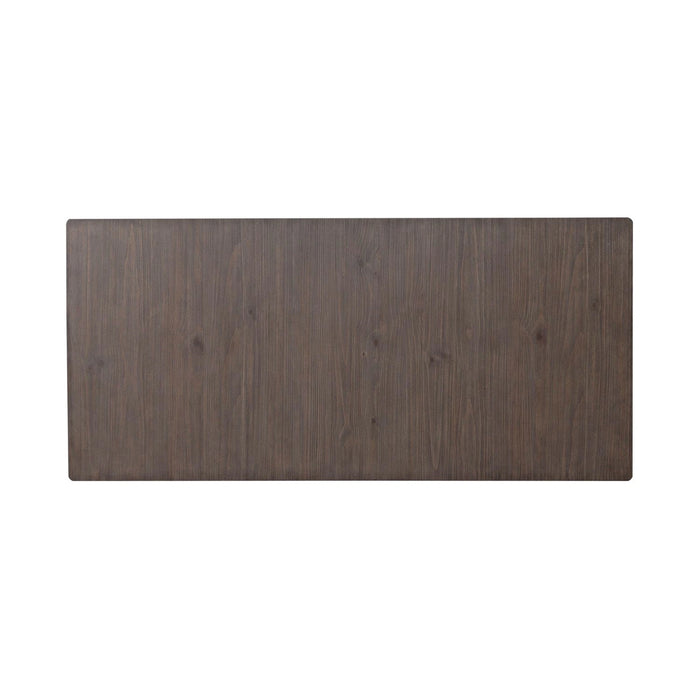 River Place Rectangular Leg Table in Riverstone White & Tobacco image