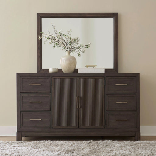 Modern Edge Dresser & Mirror image