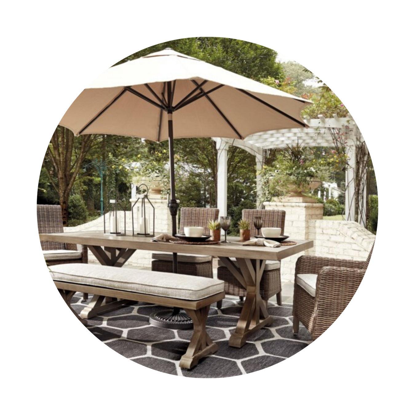 outdoor seating set