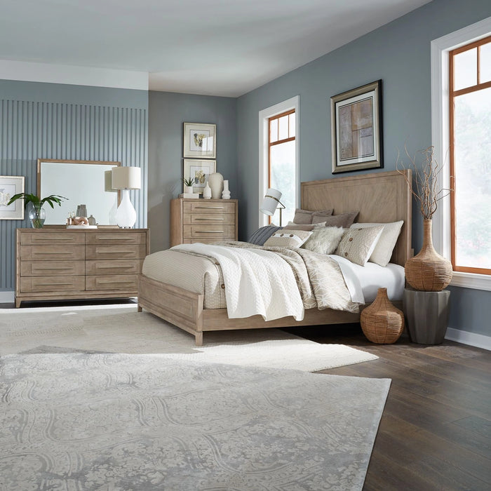 Brentwood King California Panel Bed, Dresser & Mirror, Chest image
