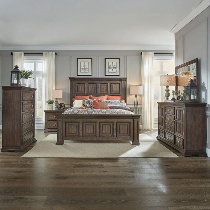 Big Valley King Panel Bed, Dresser & Mirror, Chest, Night Stand image