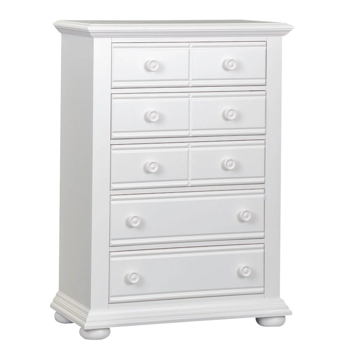 Summer House 5 Drawer Chest in White image