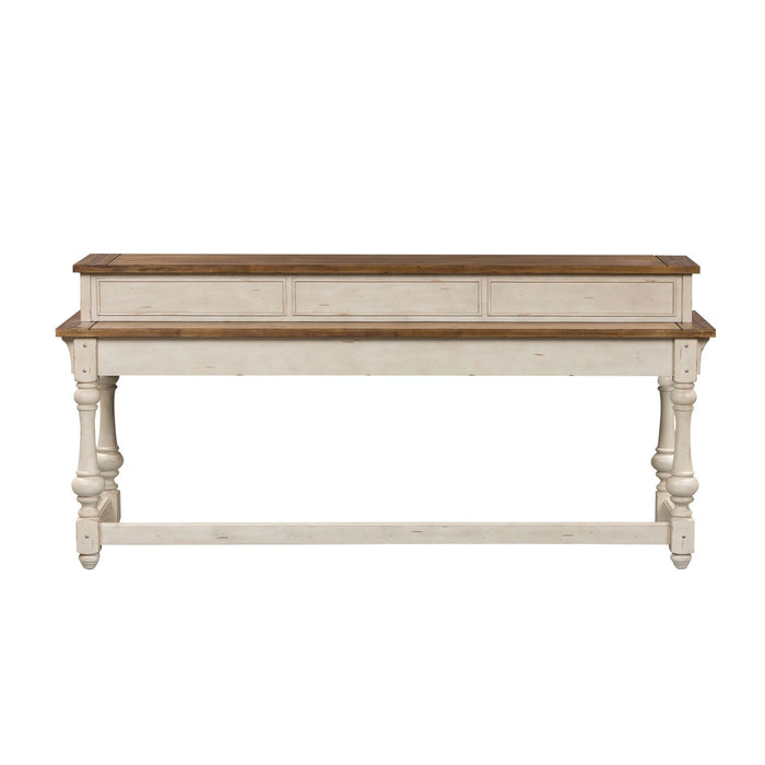 Morgan Creek Console Bar Table in Antique White image