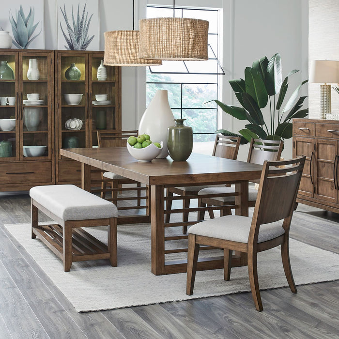 Shaker Lakes Opt 6 Piece Double Pedestal Table Set image
