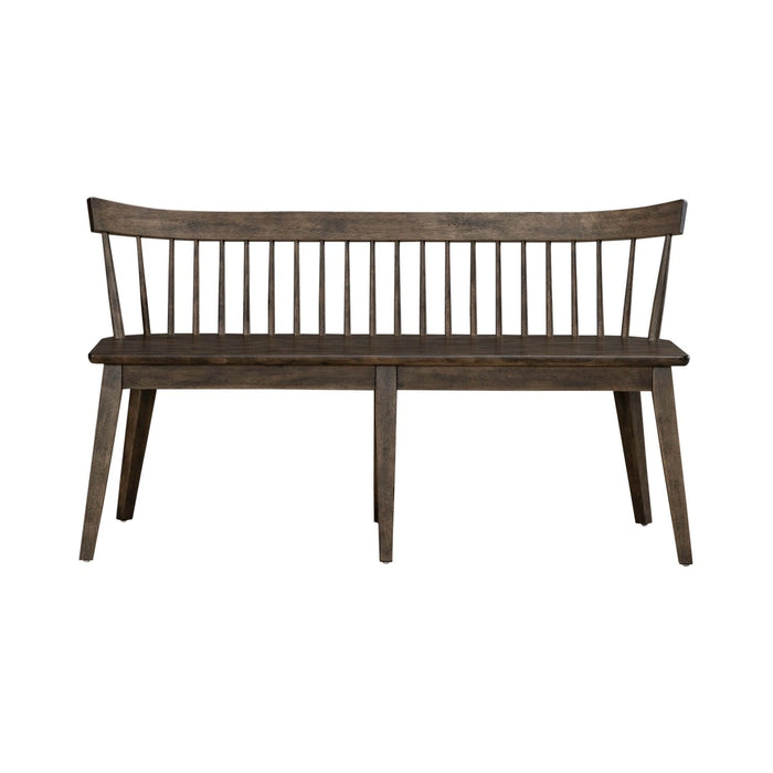 Midland Falls Spindle Back Bench in Rustic Brown image