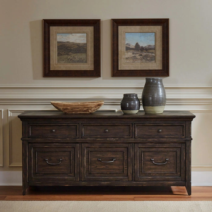 Paradise Valley Credenza in Saddle Brown image
