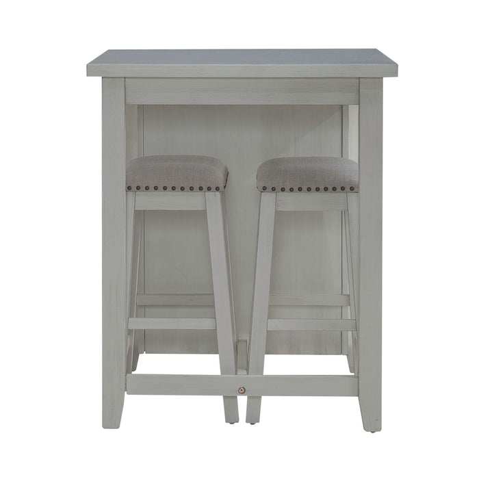 Brook Creek 3 Piece Counter Set - White