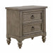 Americana Farmhouse 2 Drawer Nightstand in Dusty Taupe and Black image