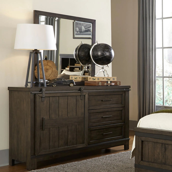 Thornwood Hills Barn Door Dresser in Rock Beaten Gray image