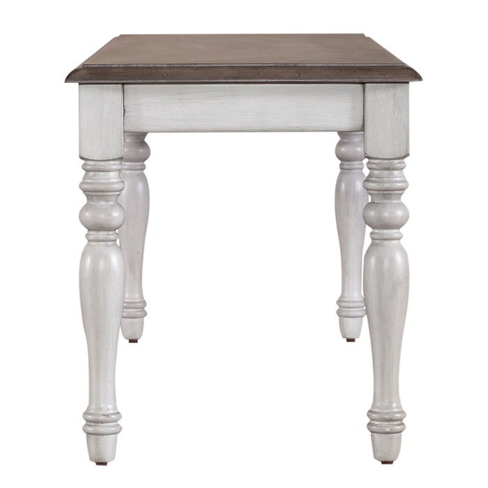 Ocean Isle Bench (RTA) in Antique White with Weathered Pine image