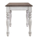 Ocean Isle Bench (RTA) in Antique White with Weathered Pine image